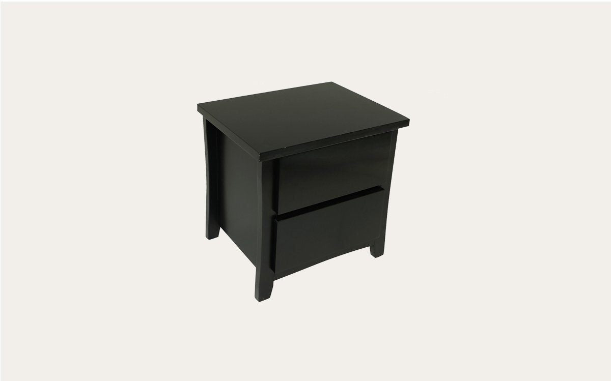 Paiden Black Bedside Table