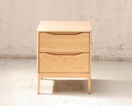 NZ Made Havelock Ash 2 Drawer Bedside