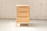 NZ Made Havelock Ash 3 Drawer Bedside