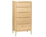 NZ Made Havelock Ash 5 Drawer Slimline