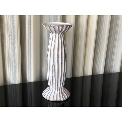 White Candle Holder (L)