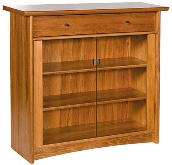 NZ Native RIMU Bookcase-Display with Drawer 1100*1030 Verso