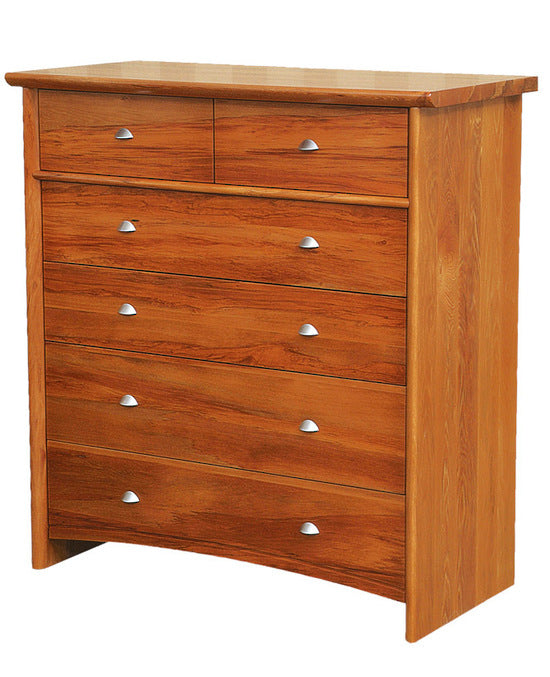 NZ Native RIMU 6 Drawer Tallboy Verso 1015mm