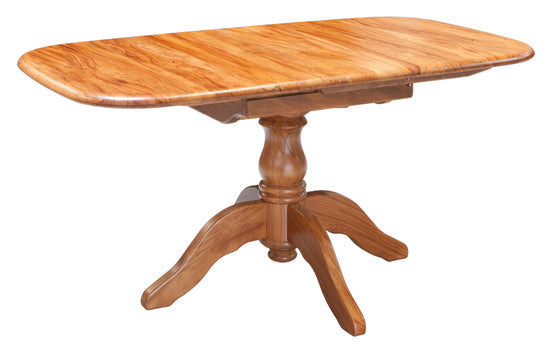 NZ Native Rimu Brunswick Single Pedestal Extension Dining Table 1450L-1950L