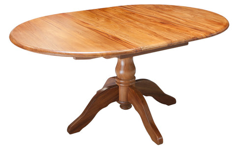 NZ Native Rimu Brunswick Round Extension Dining Table 1200-1700Dia