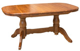 NZ Native Rimu Brunswick Double Pedestal Extension Dining Table 1900L-2600L