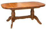 NZ Native Rimu Brunswick Double Pedestal Extension Dining Table 1700L-2250L