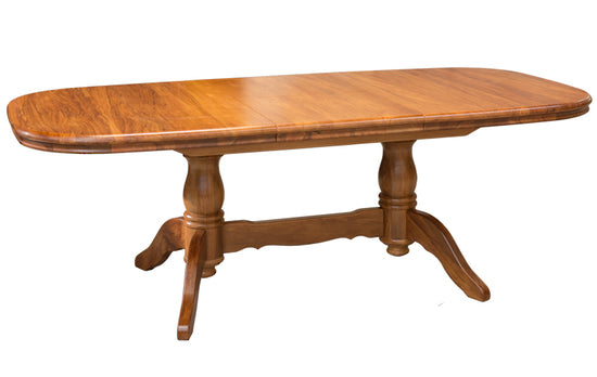 NZ Native Rimu Brunswick Double Pedestal Extension Dining Table 1900L-2600L