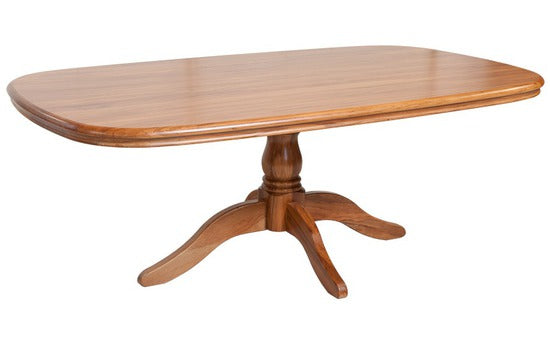 NZ Native Rimu Brunswick Laccatto Single Pedestal Fixed Dining Table - 1800mm