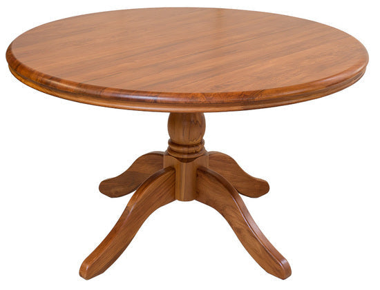 NZ Native Heart Rimu Brunswick Oslo Round Fixed Dining Table - 1500mm