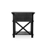 Sorrento Bedside Table Black/White