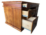 American Rustic Executive Desk with Filing Cabinet Sleves