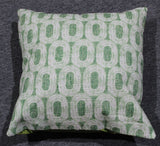 Cushion Green Orange-Purple-Green-Mauve Cushion with Inner