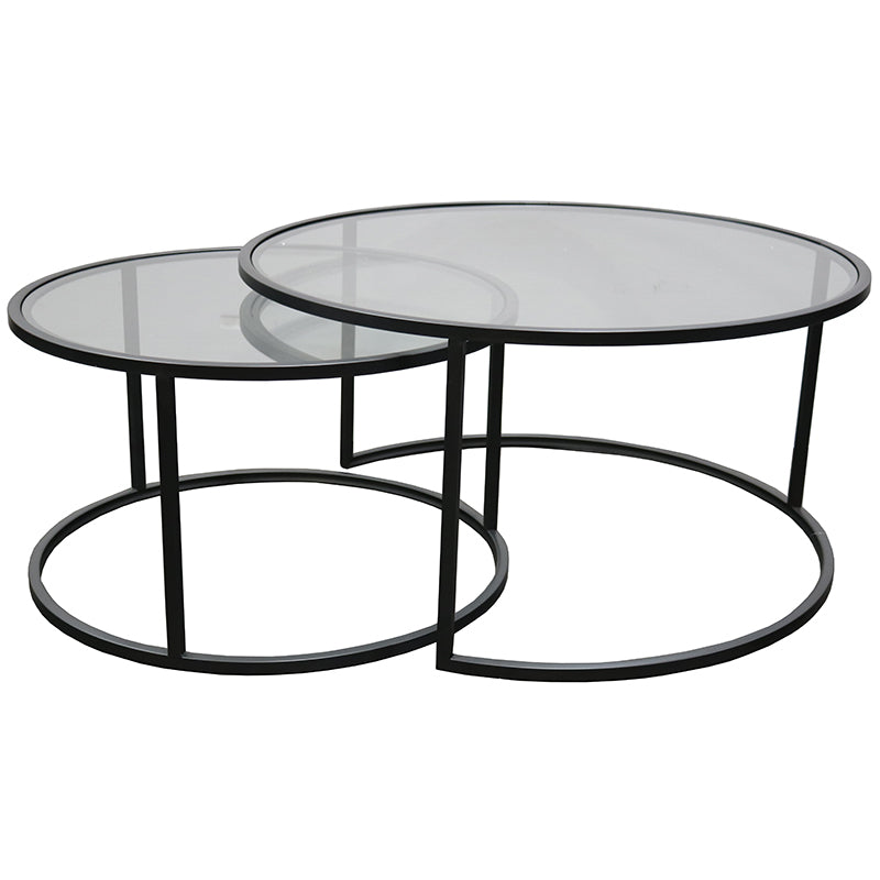 Round Coffee Table Glass Round Nest Coffee Table Eltham 900mm