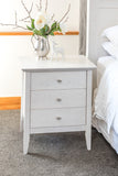 NZ Made Aria Ash 3 Drawers Bedside