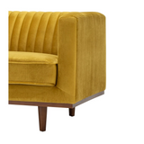 Velvet Sofa 3 Seater - Golden / Green