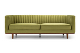 Velvet Sofa 3 Seater - Golden / Green