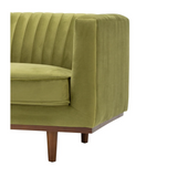 Velvet Sofa 3 Seater - Golden / Green