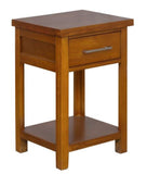 Maz Narrow Bedside Table 420mm Honey Rimu Colour Bedside