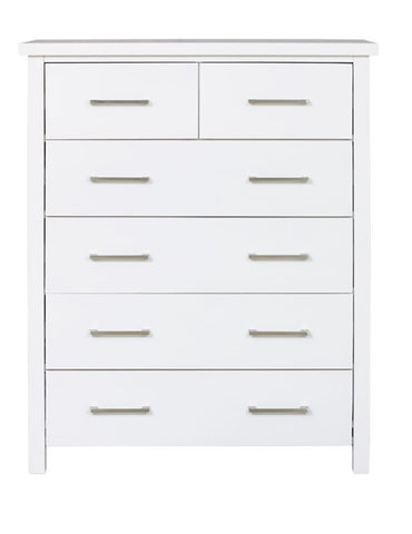 White Tallboy White Chest Drawer 6-Dr Maz