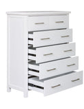 White Tallboy White Chest Drawer 6-Dr Maz