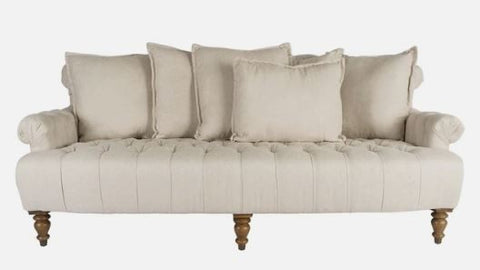 Free Shipping!!! Chesterfield Linen 3-Seater Provincial Lounge Suite