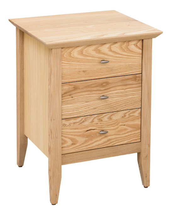 NZ Made Aria Ash 3 Drawer Narrow Bedside