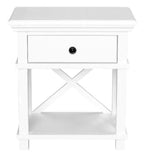 Sorrento Bedside Table Black/White