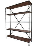 Industrial Style Bookshelf Heston Large Wall Shelf