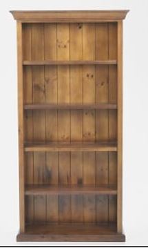 Rustic Style Bookcase Solid Pine