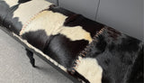 Peter Goat Skin Stool Black & White