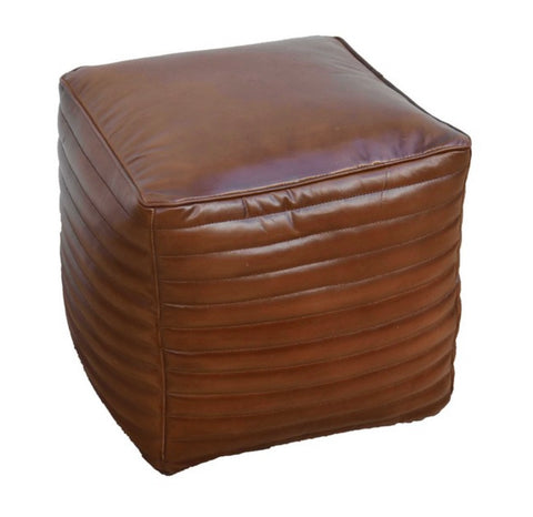 Buffalo Leather Pouf