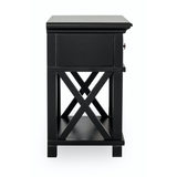 Sorrento Bedside Table Black/White