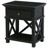 Sorrento Bedside Table Black/White