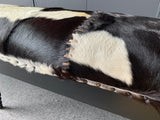 Peter Goat Skin Stool Black & White