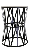 Karon Lamp Table Black Metal Side Table