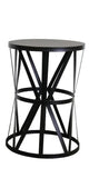 Karon Lamp Table Black Metal Side Table