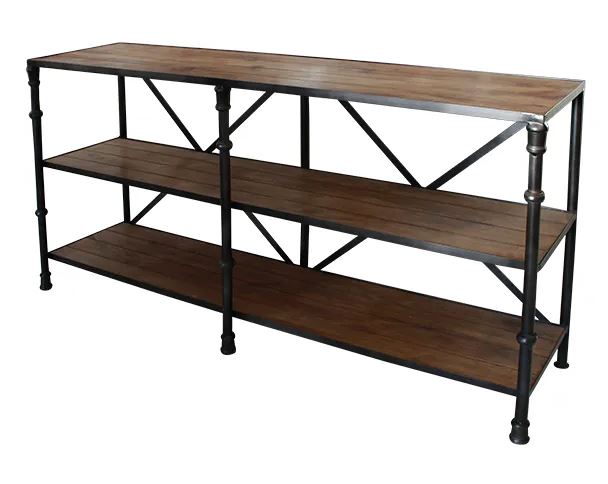 Industrial Style Bookshelf Heston Low Wall Shelf