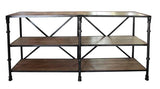 Industrial Style Bookshelf Heston Low Wall Shelf