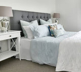 Parnell Fabric Grey Headboard - Queen/ King/ Superking