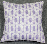 Cushion Green Orange-Purple-Green-Mauve Cushion with Inner