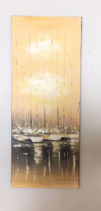 Free Shipping Oil Painting Sailing Boats on the Sea 400mm x 1000mm