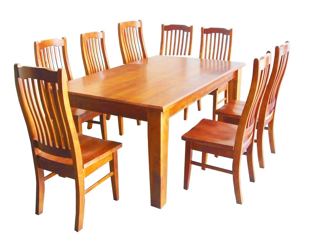 Solid Pine 1.5m Dining Suite 1 Table+6Chairs